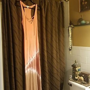 Venus XS tie dye lace up maxi dress